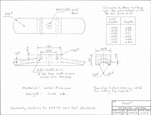 Sample page from one of the reel plan sets
