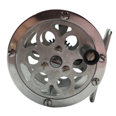 Round-frame fly reel kit, front view